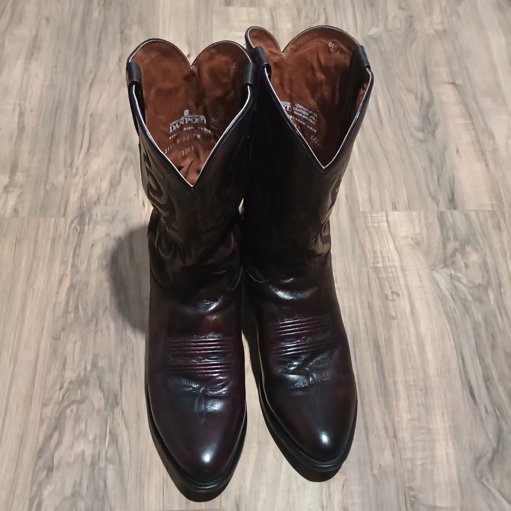 SOLD Vintage Y2K Men's Classic Western Dan Post Cowboy Leather Boots - Picture 2 of 6